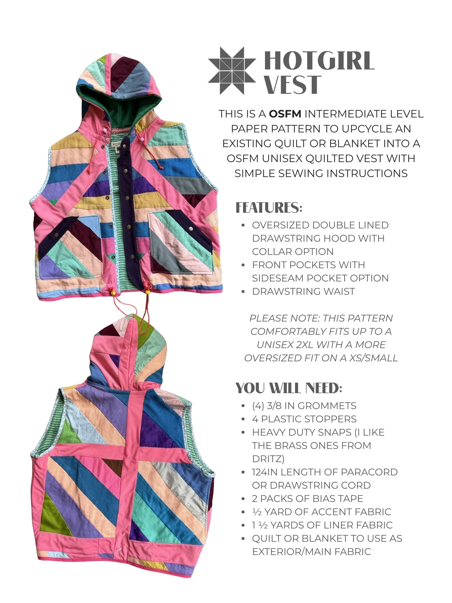 Vest Digital Download — hotgirlquilting